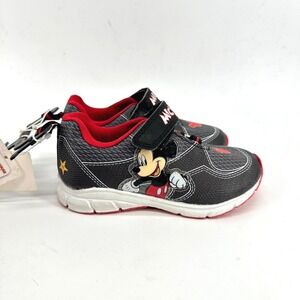 Disney Mickey Mouse Shoes Boys 9 Sneakers Junior Athletic‎ Hook & Loop Kids NEW